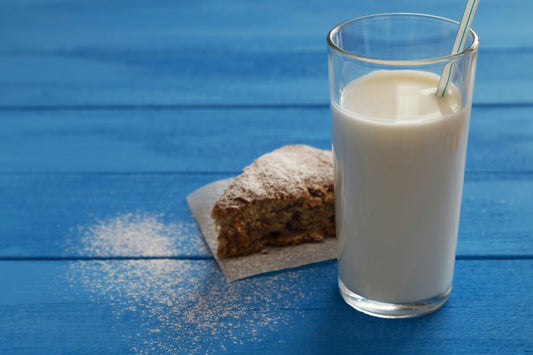 glass of milk containing bovine colostrum