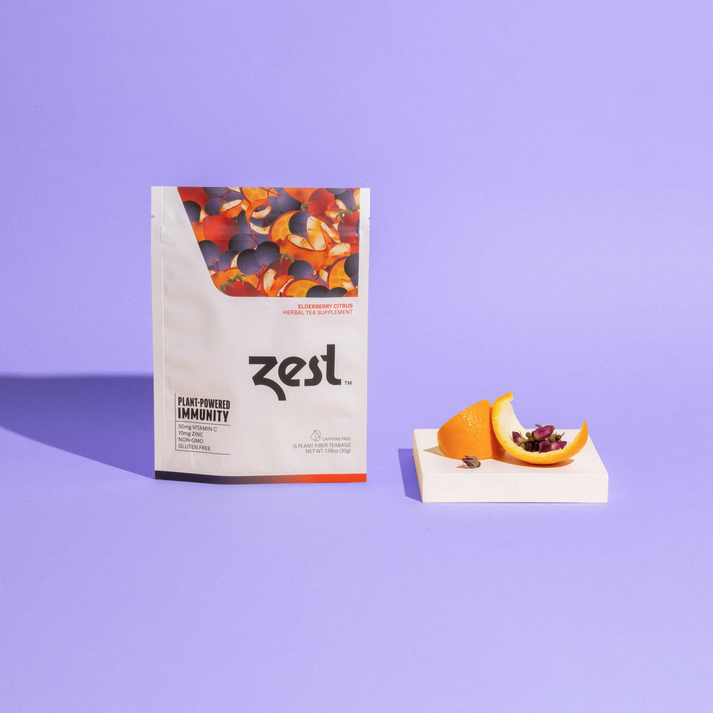 Zest Elderberry Citrus Plant-Powered Immunity - Tea Bags