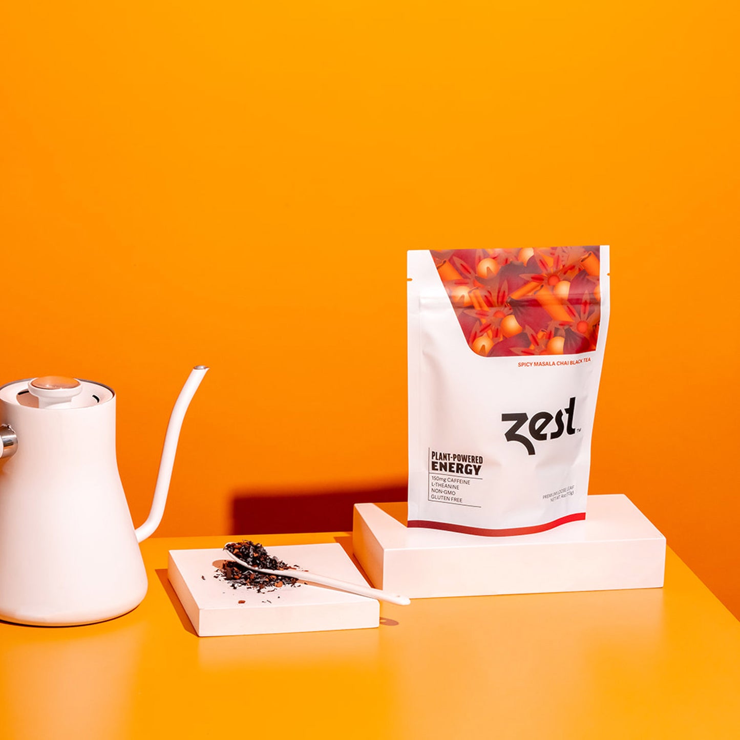 Zest Spicy Masala Chai Plant-Powered Energy - High Caffeine Loose Leaf