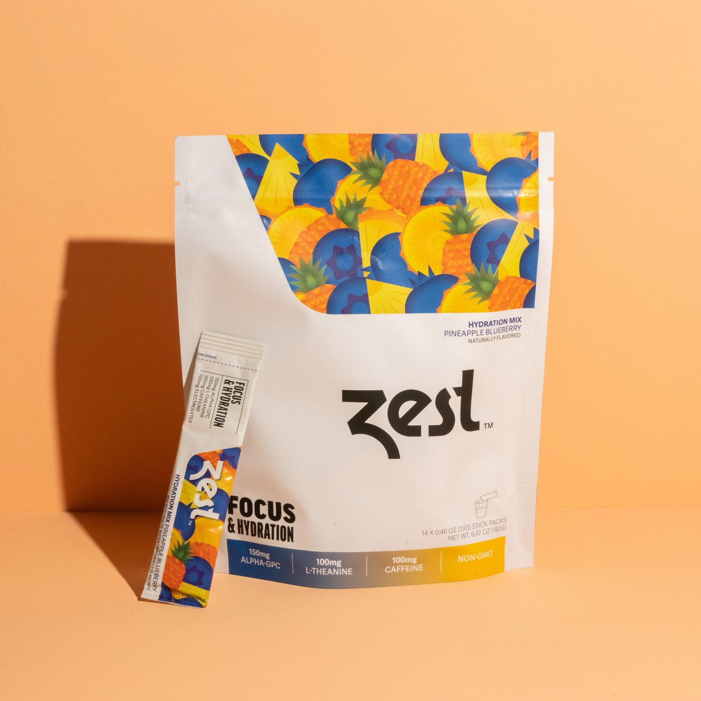 Zest Pineapple Blueberry Focus & Hydration - Powder Sticks