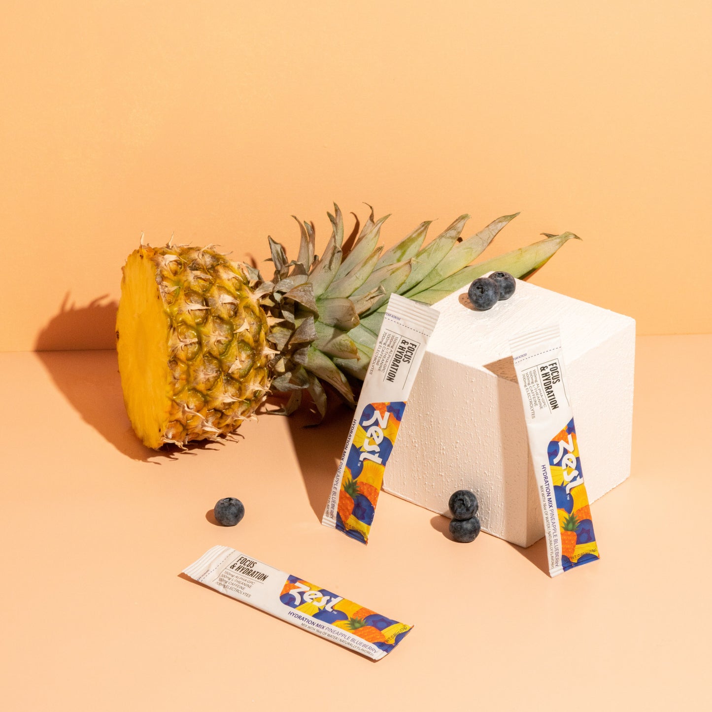 Zest Pineapple Blueberry Focus & Hydration - Powder Sticks