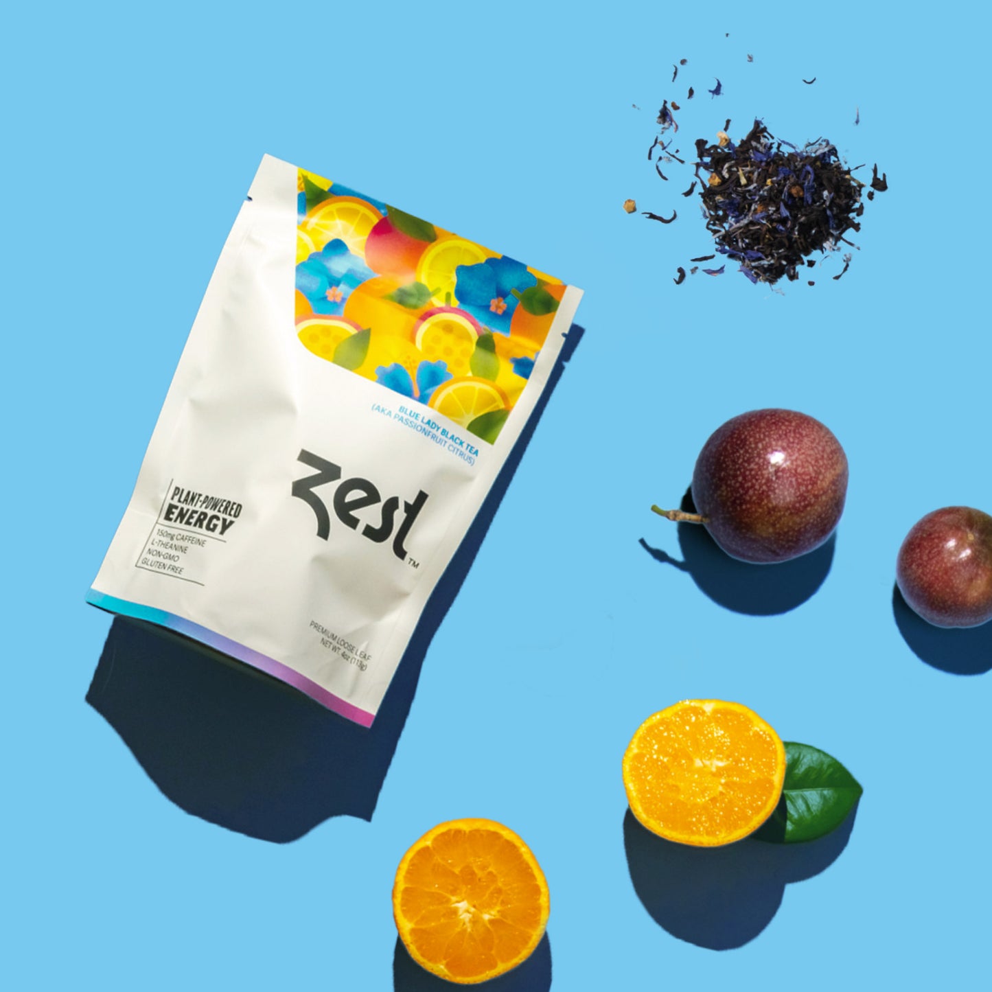 Zest Blue Lady Plant-Powered Energy - High Caffeine Loose Leaf