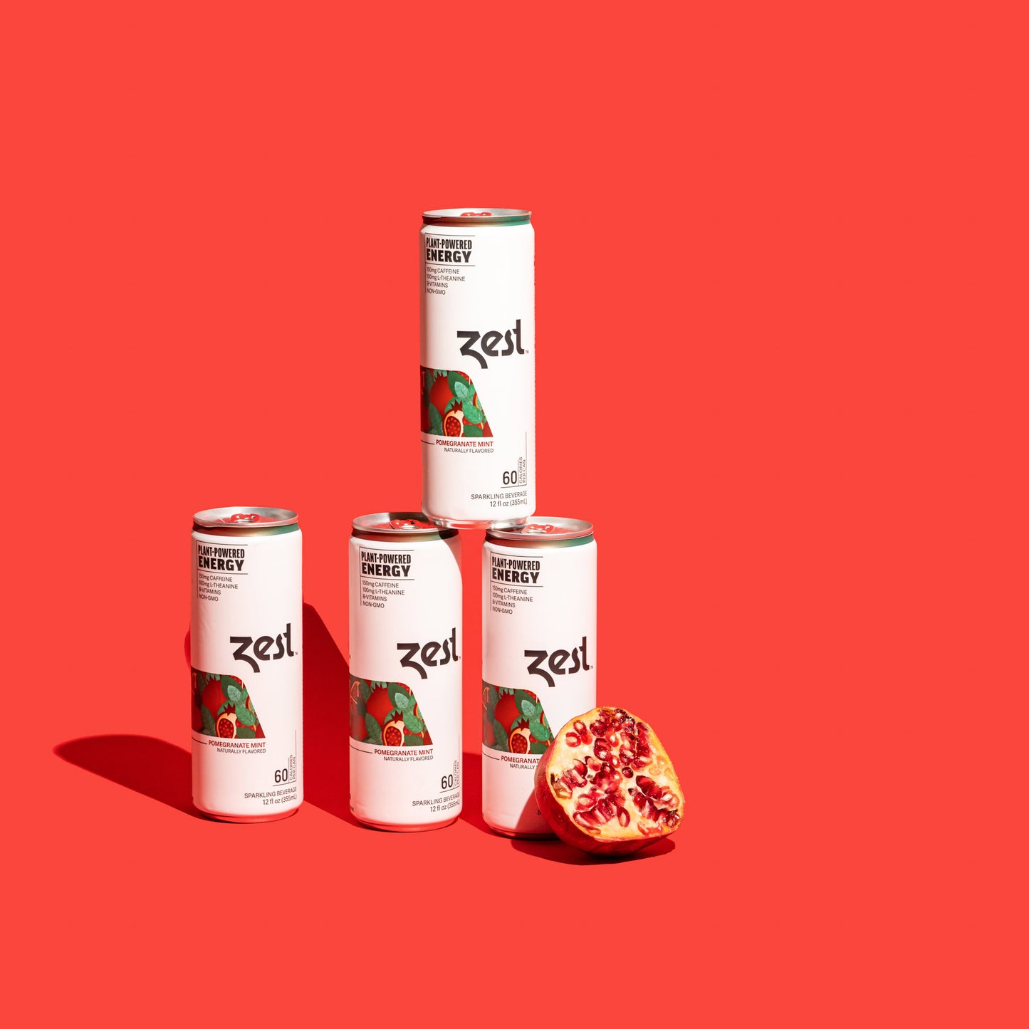 Zest Pomegranate Mint Plant-Powered Energy - High Caffeine Energy Drinks