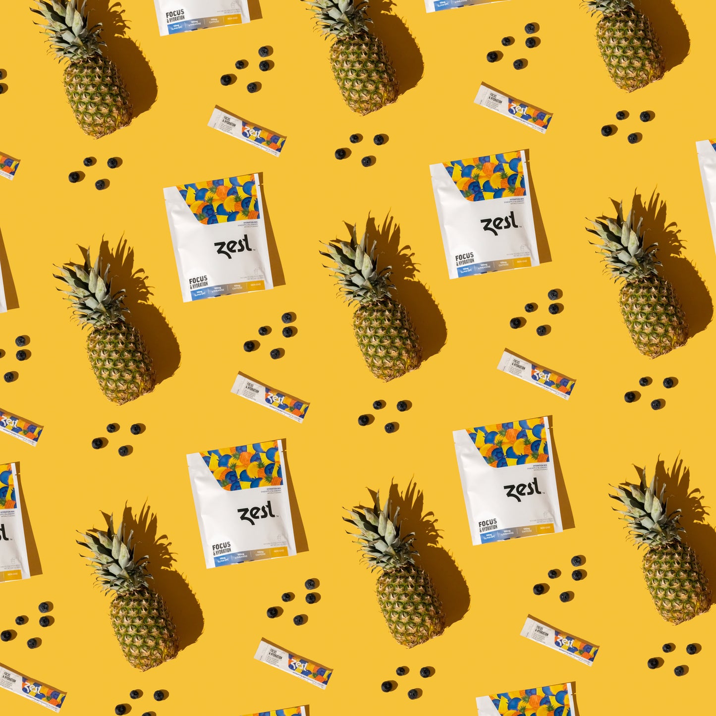 Zest Pineapple Blueberry Focus & Hydration - Powder Sticks