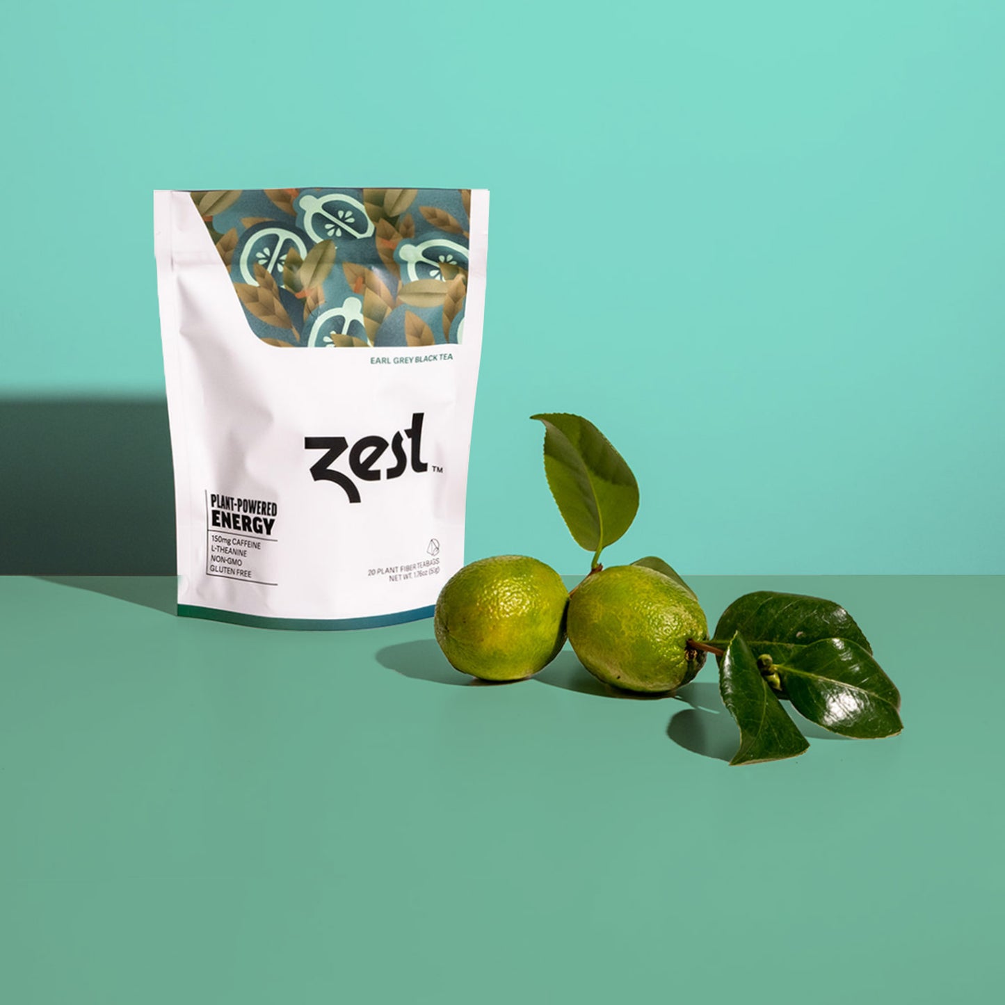 Zest Earl Grey Plant-Powered Energy - High Caffeine Tea Bags