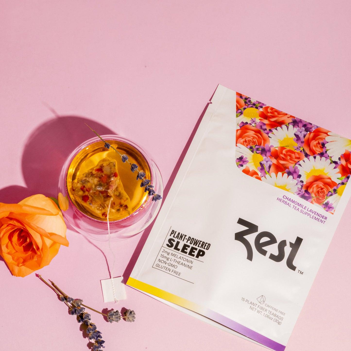 Zest Chamomile Lavender Plant-Powered Sleep - Tea Bags