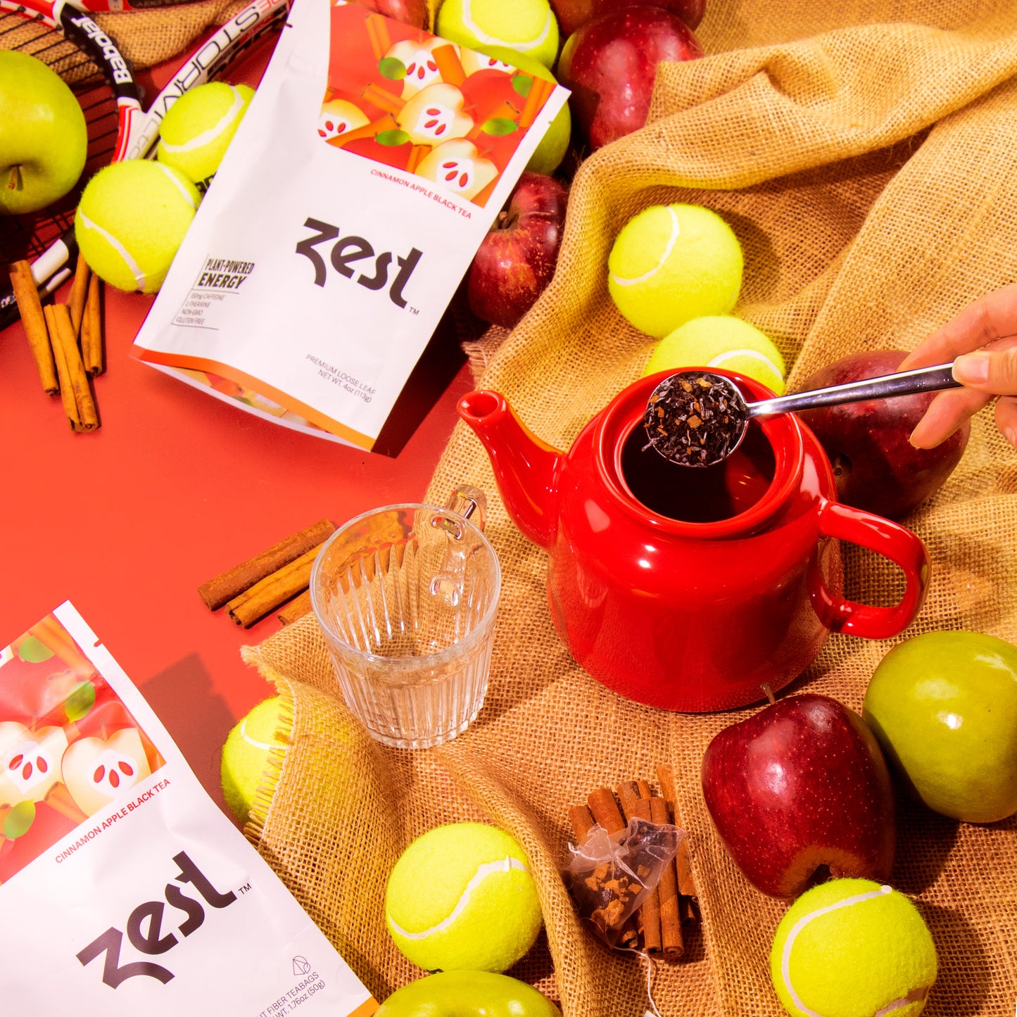 Zest Cinnamon Apple Plant-Powered Energy - High Caffeine Loose Leaf