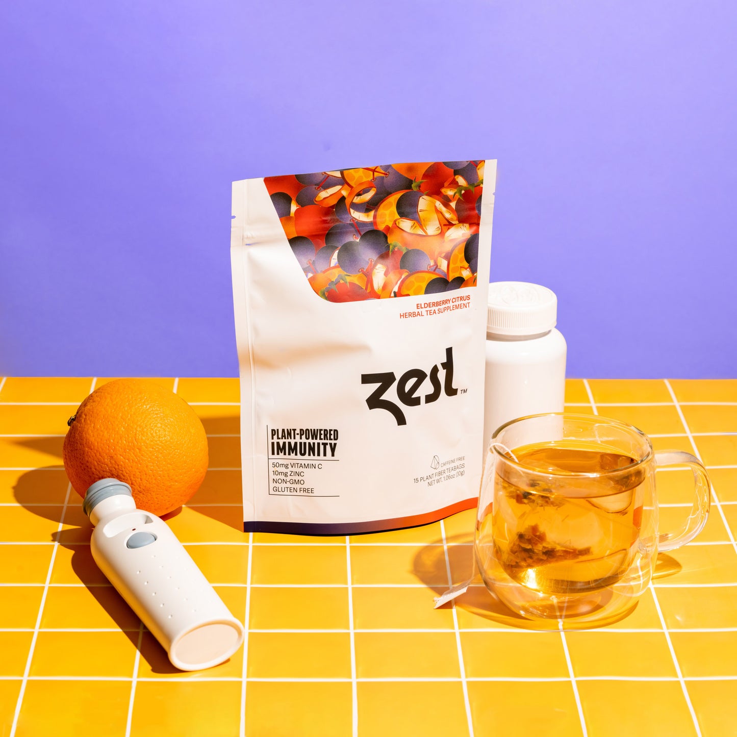 Zest Elderberry Citrus Plant-Powered Immunity - Tea Bags