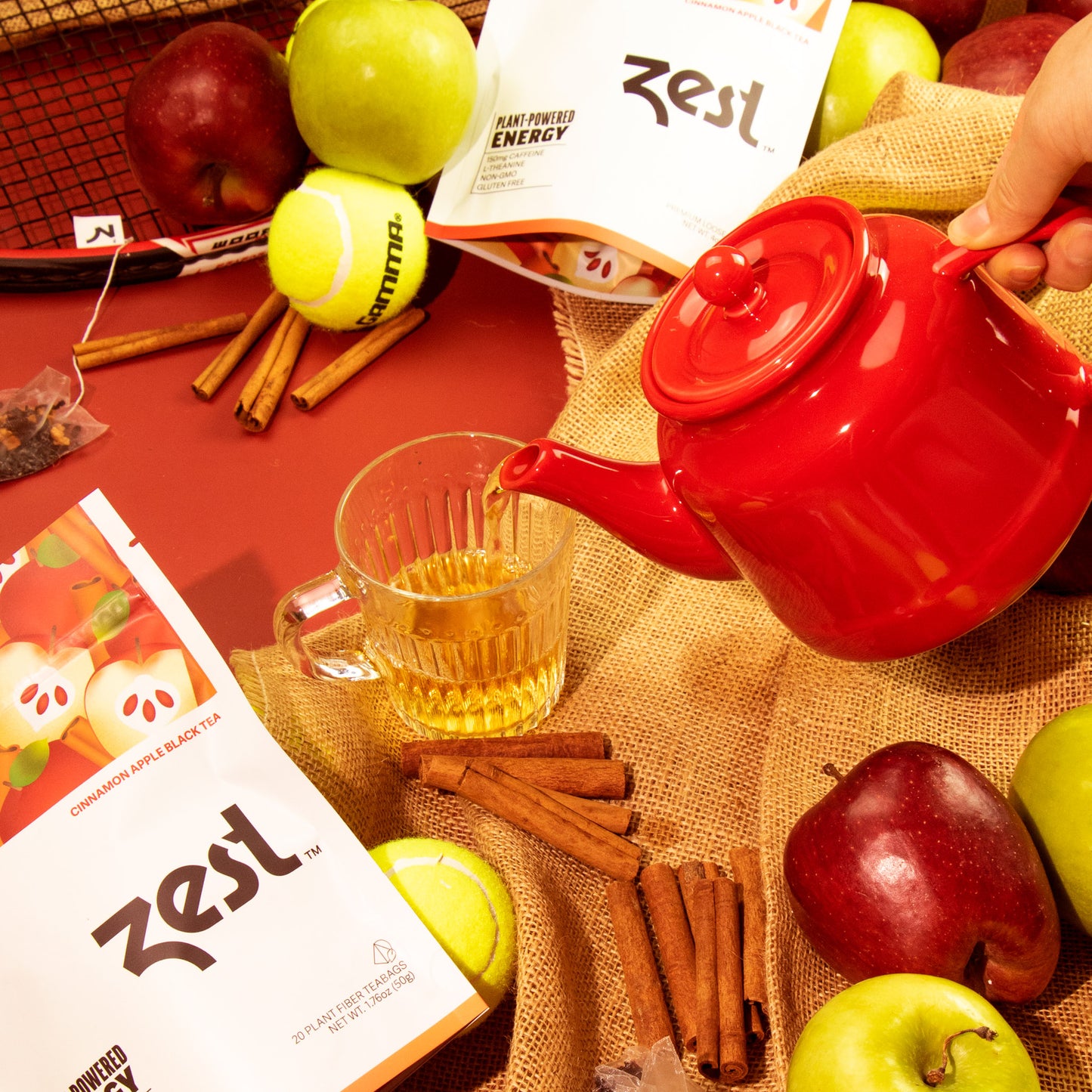 Zest Cinnamon Apple Plant-Powered Energy - High Caffeine Loose Leaf