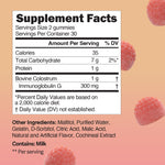 Zest Colostrum Gummies supplement facts label