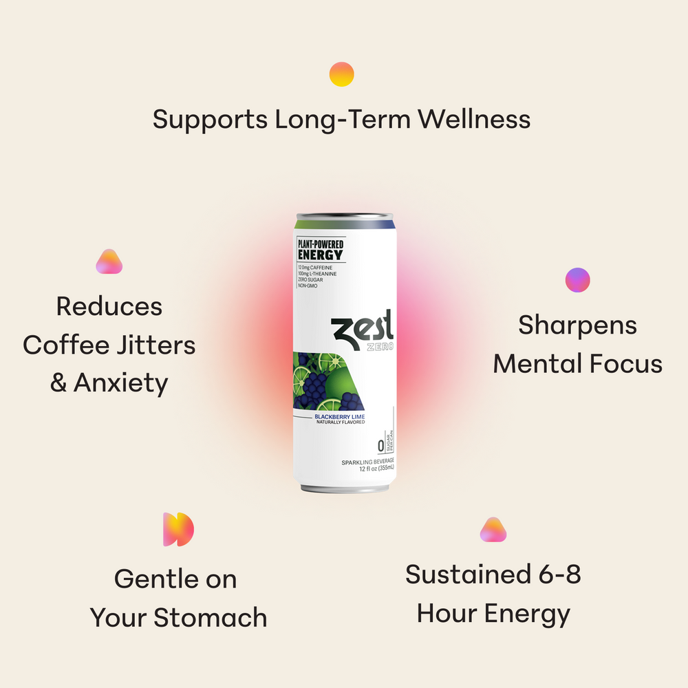 Zest Blackberry Lime Plant-Powered Energy - High Caffeine Energy