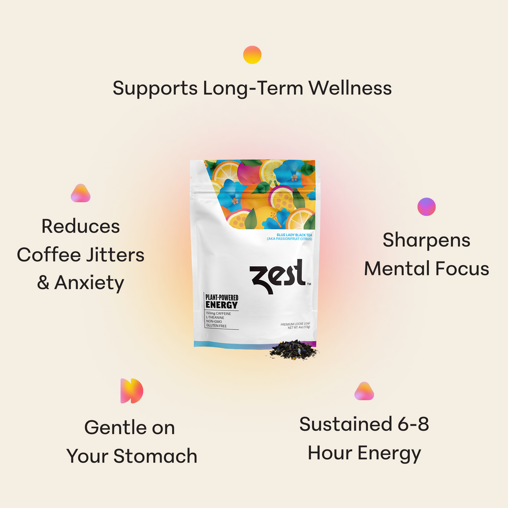 Zest Blue Lady Plant-Powered Energy - High Caffeine Loose Leaf