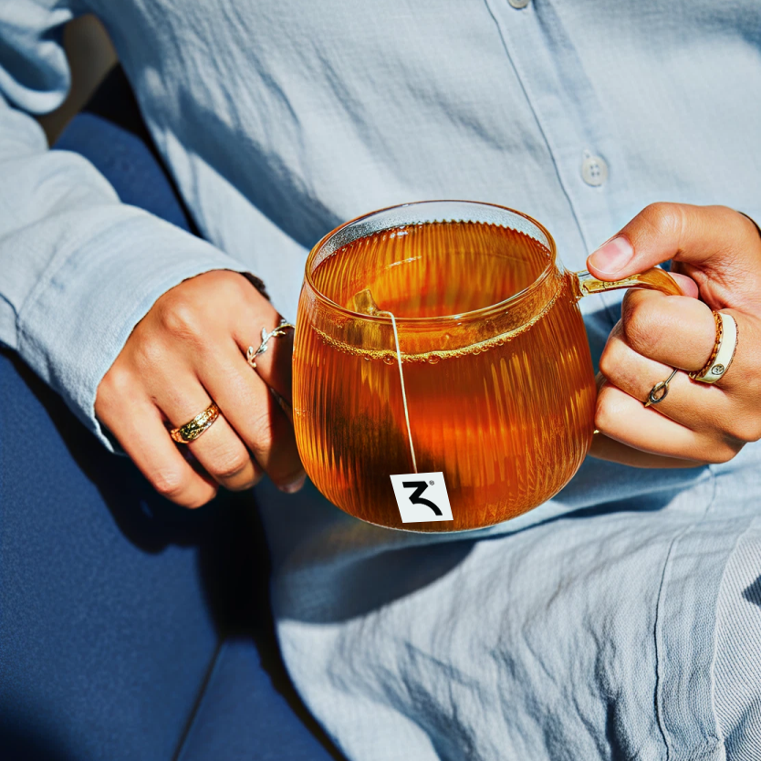 Person enjoying Zest tea