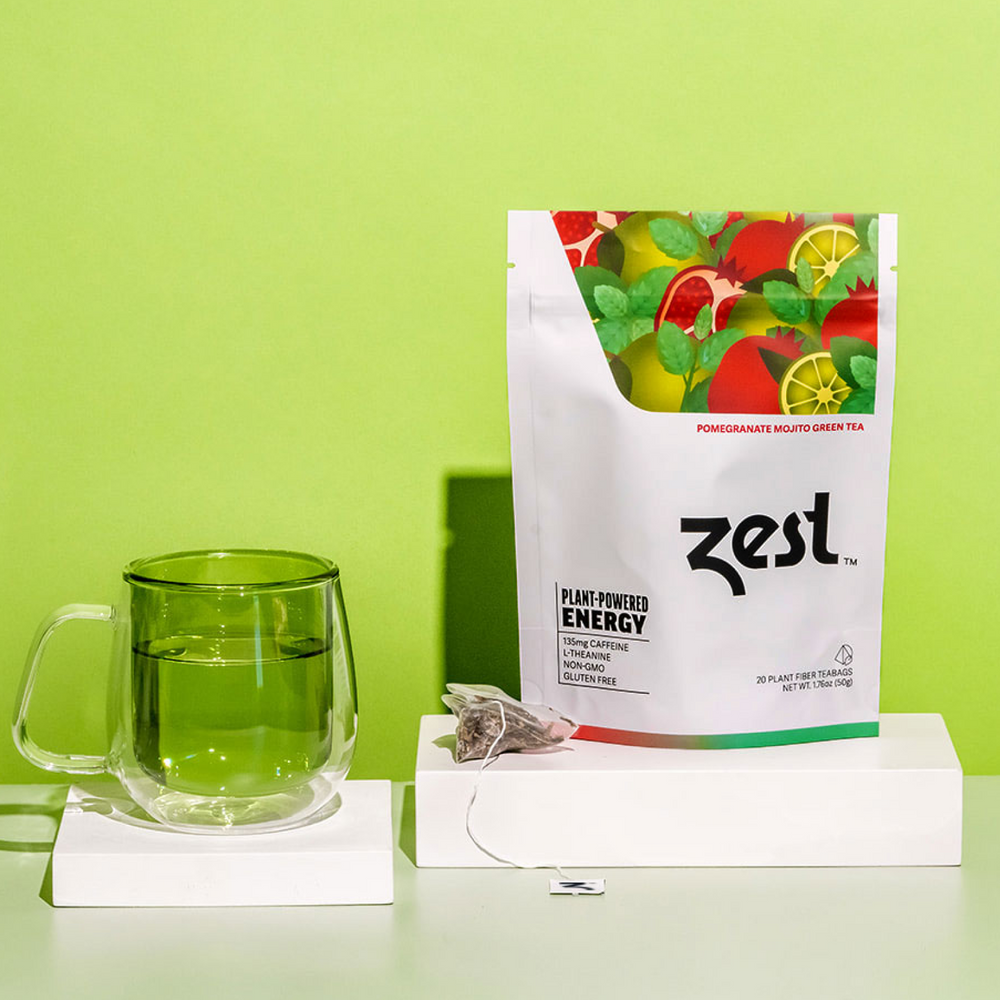 Zest Pomegranate Mojito Plant-Powered Energy - High Caffeine Tea Bags Zest Pomegranate Mojito Plant-Powered Energy - High Caffeine Tea Bags