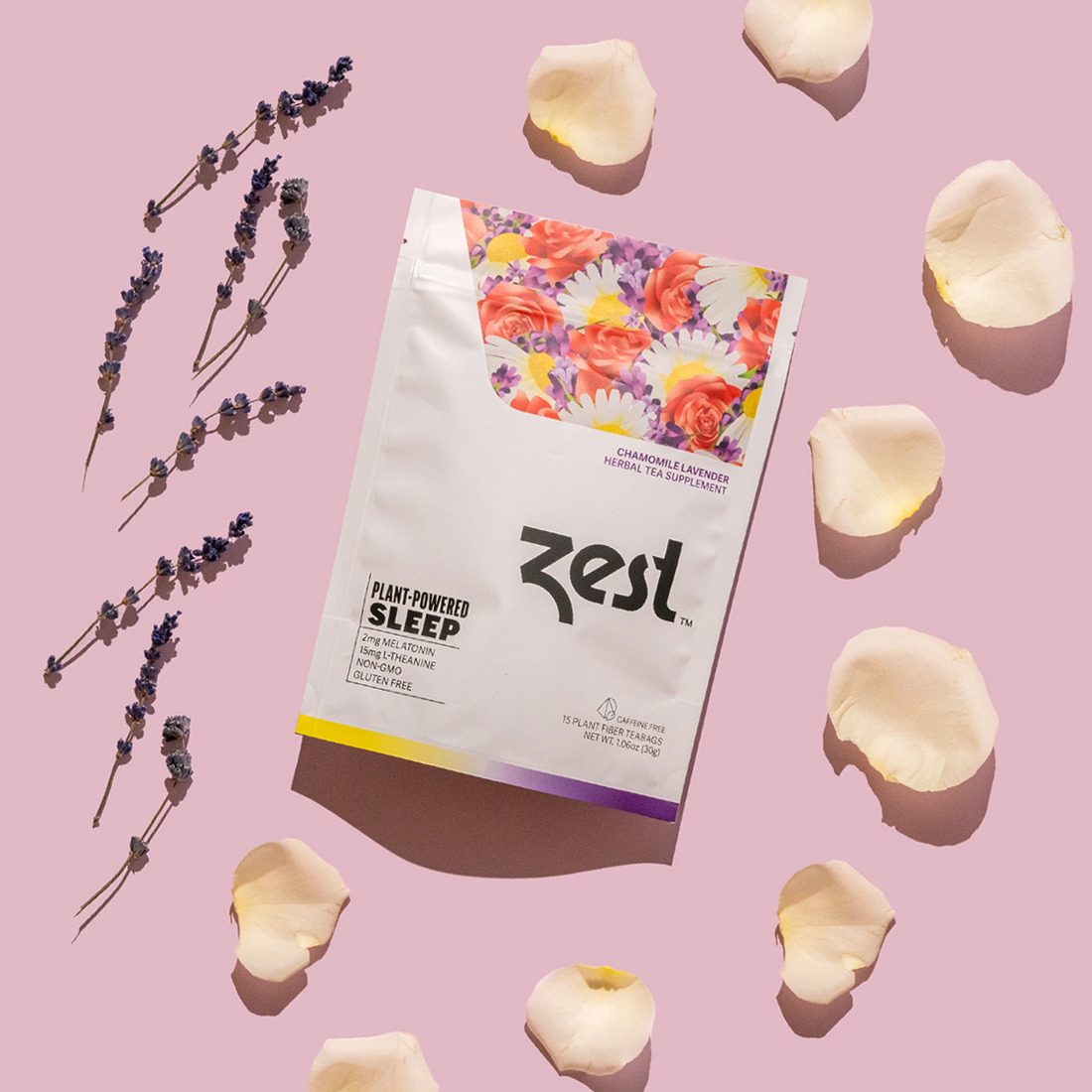 Zest Chamomile Lavender Plant-Powered Sleep - Tea Bags