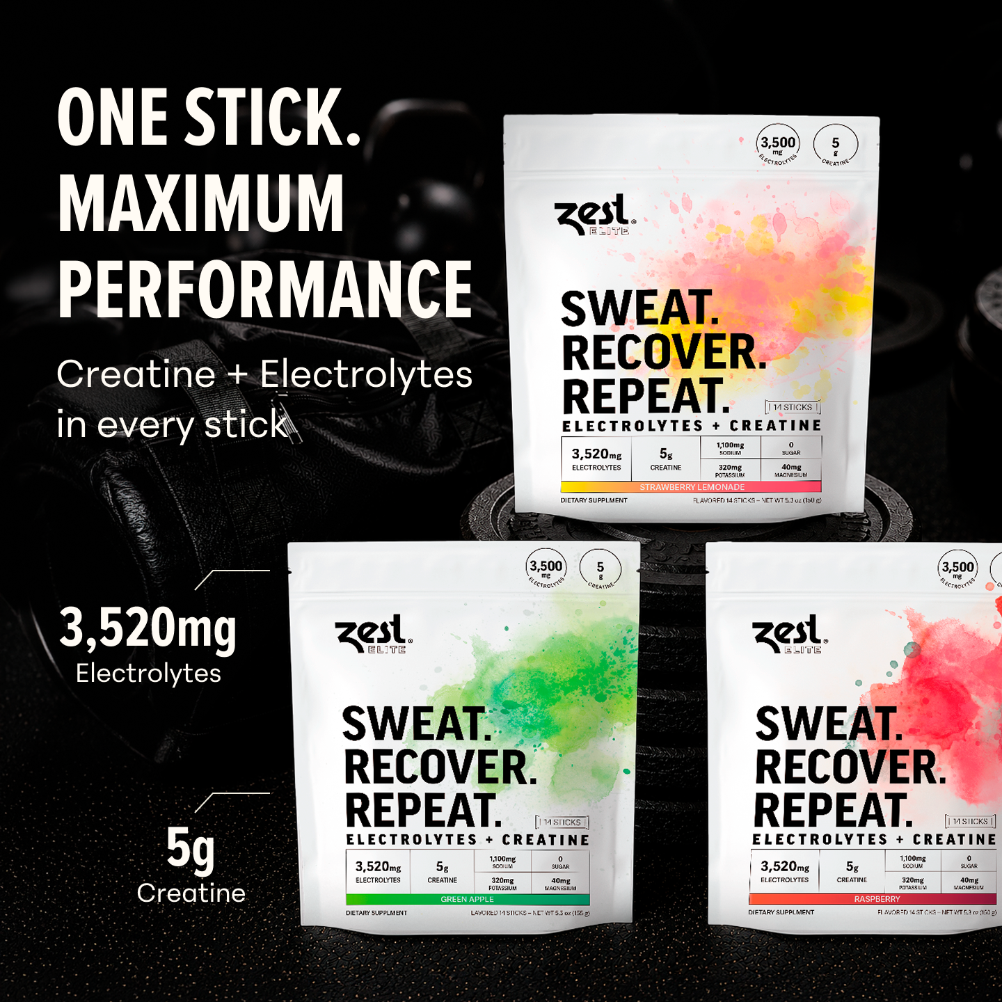 Elite Powder with Creatine - Variety Pack