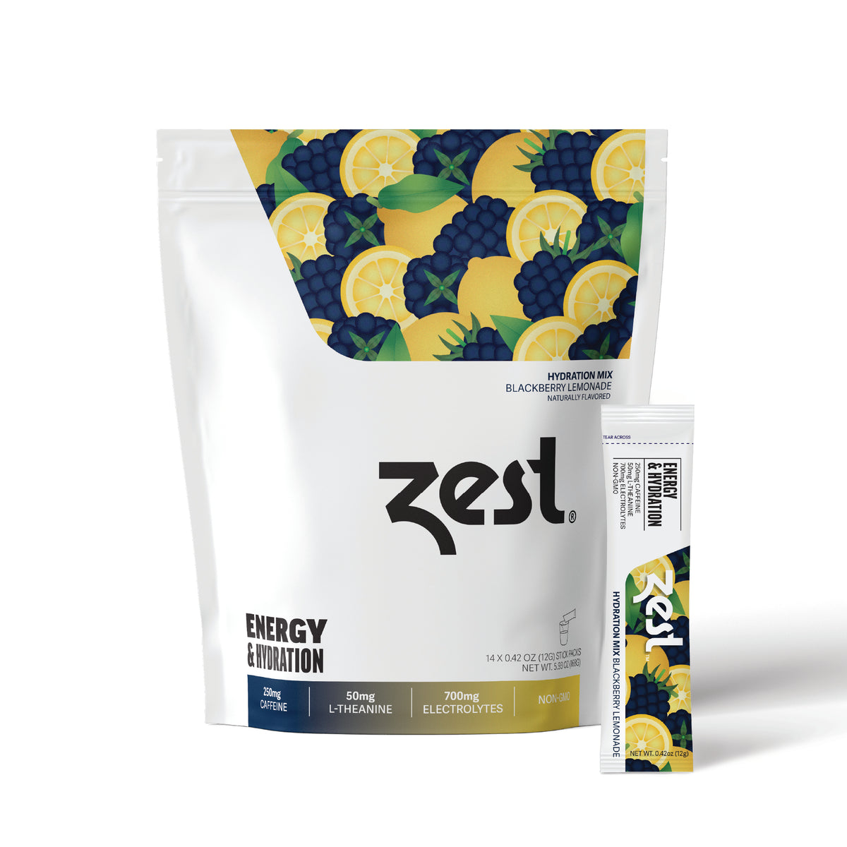 Zest Blackberry Lemonade Energy & Hydration - Powder Sticks