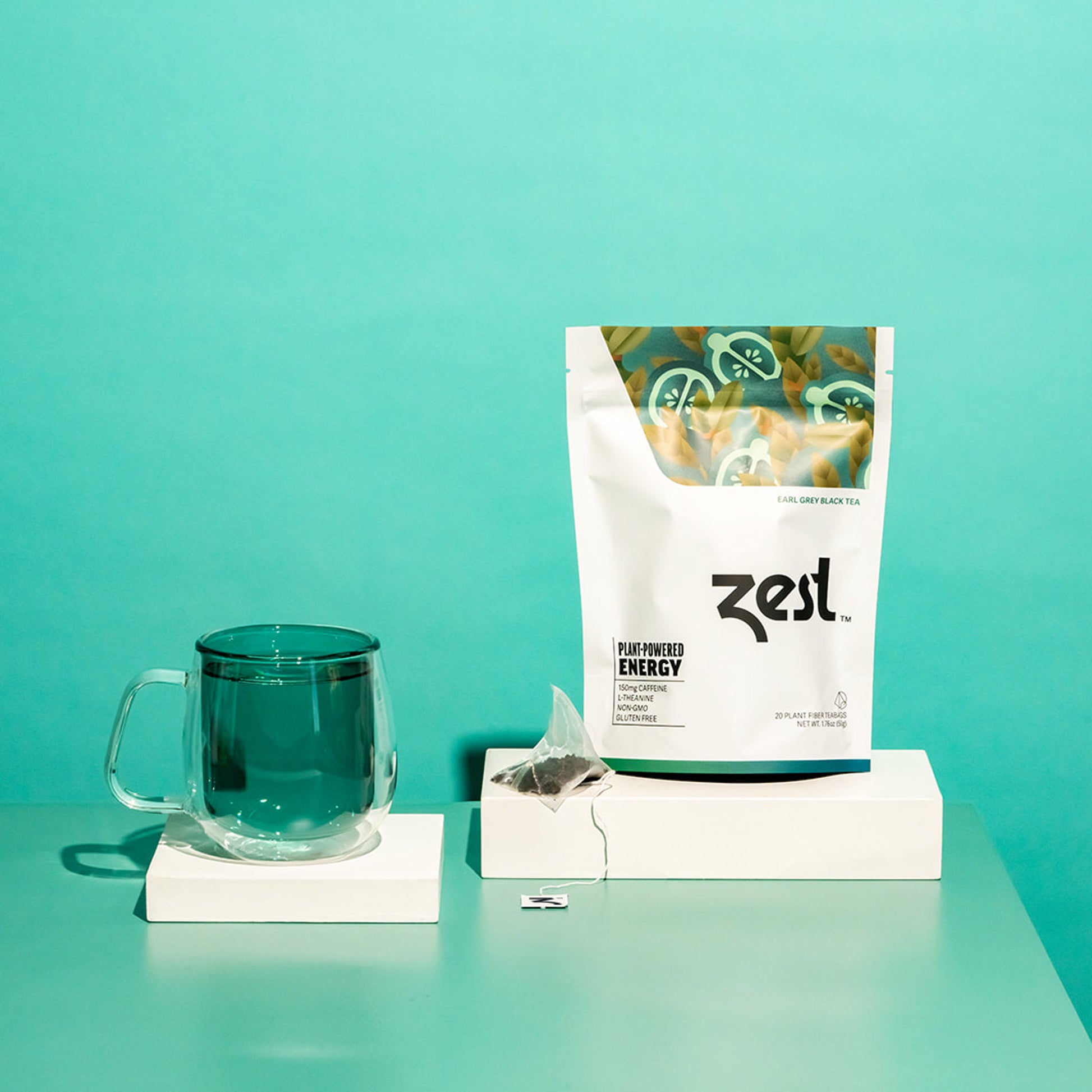 Zest Earl Grey Plant-Powered Energy - High Caffeine Tea Bags