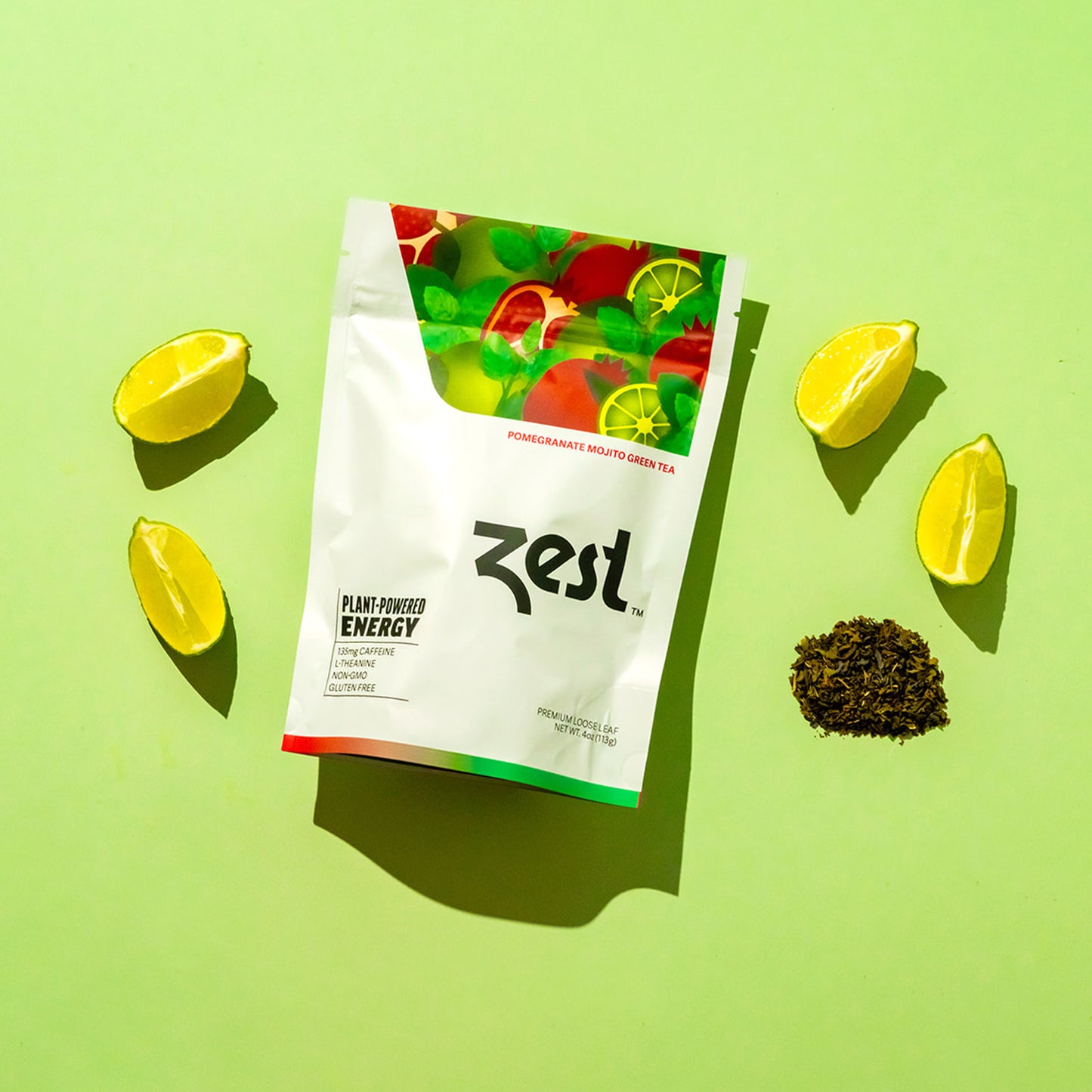 Zest Pomegranate Mojito Plant-Powered Energy - High Caffeine Loose Leaf