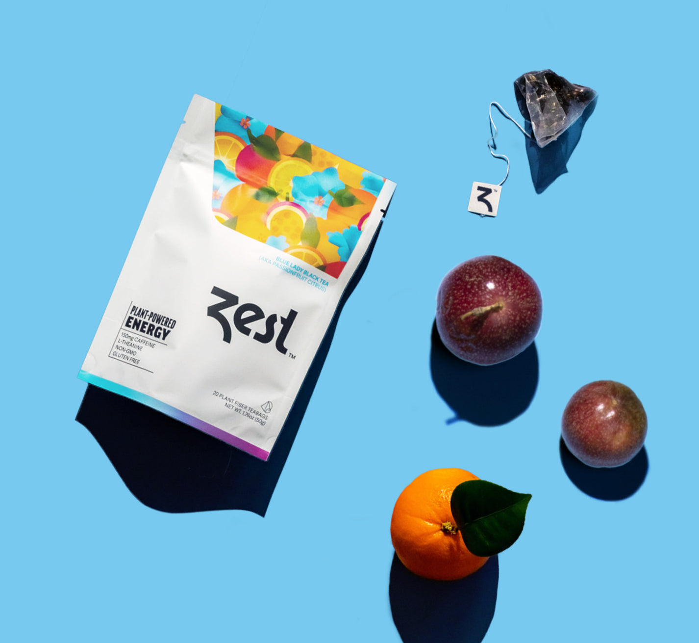 Zest Blue Lady PlantPowered Energy High Caffeine Tea Bags