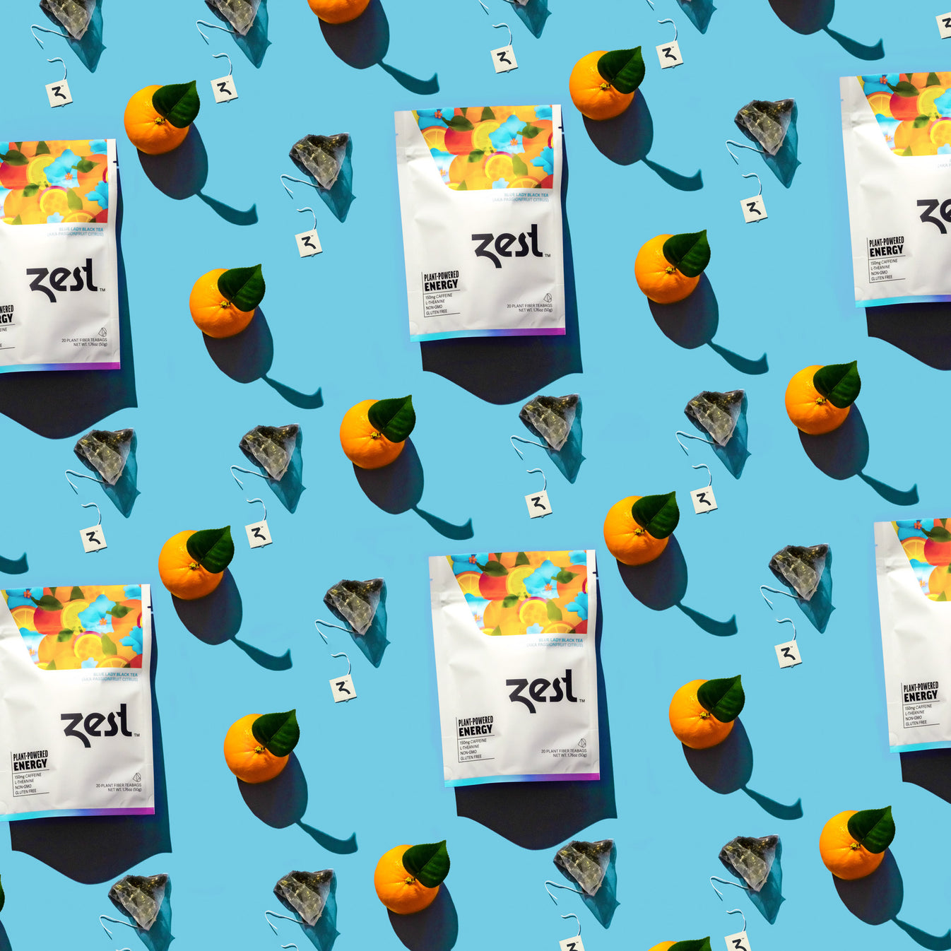 Zest Blue Lady PlantPowered Energy High Caffeine Tea Bags