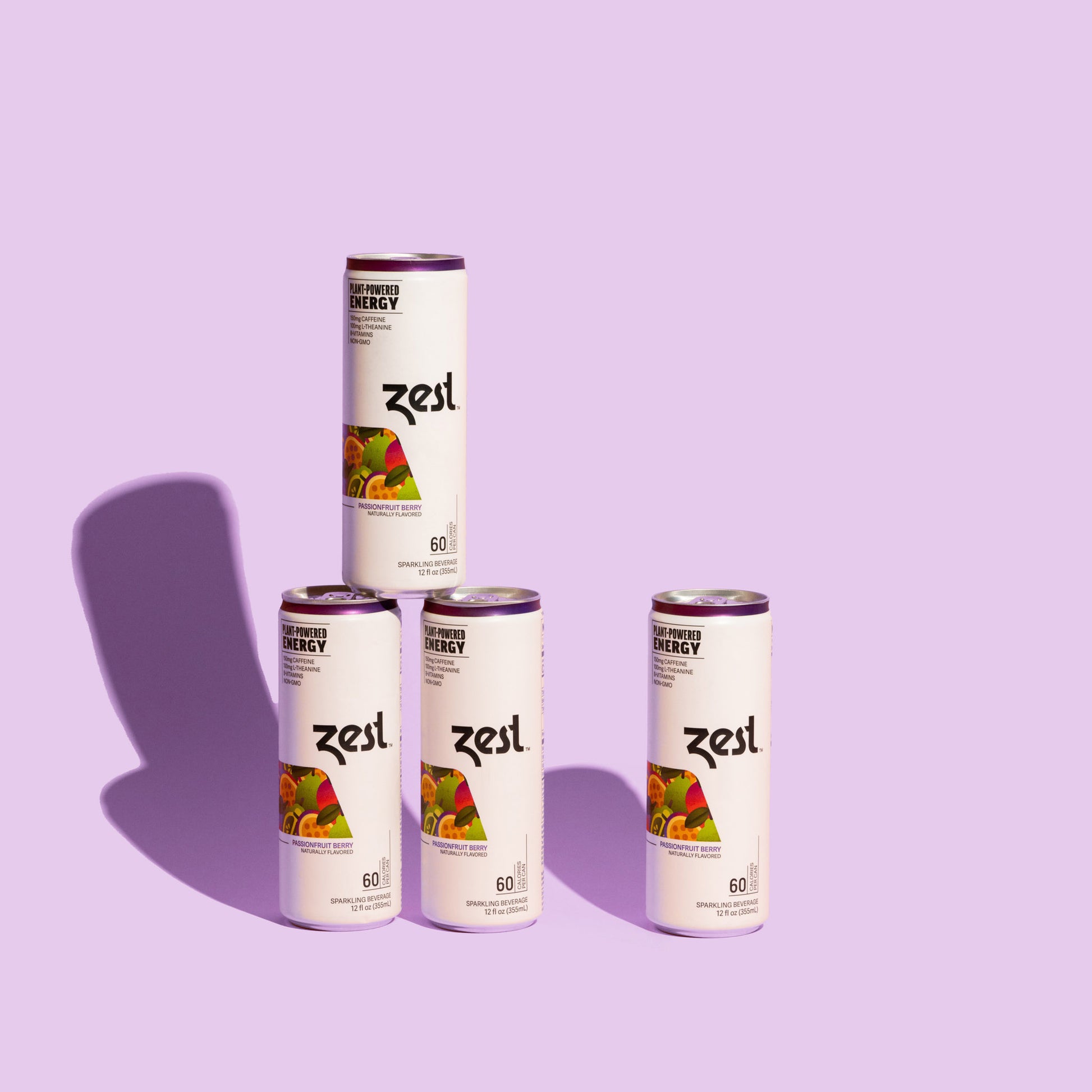 Zest Passionfruit Berry Plant-Powered Energy - High Caffeine Energy Drinks